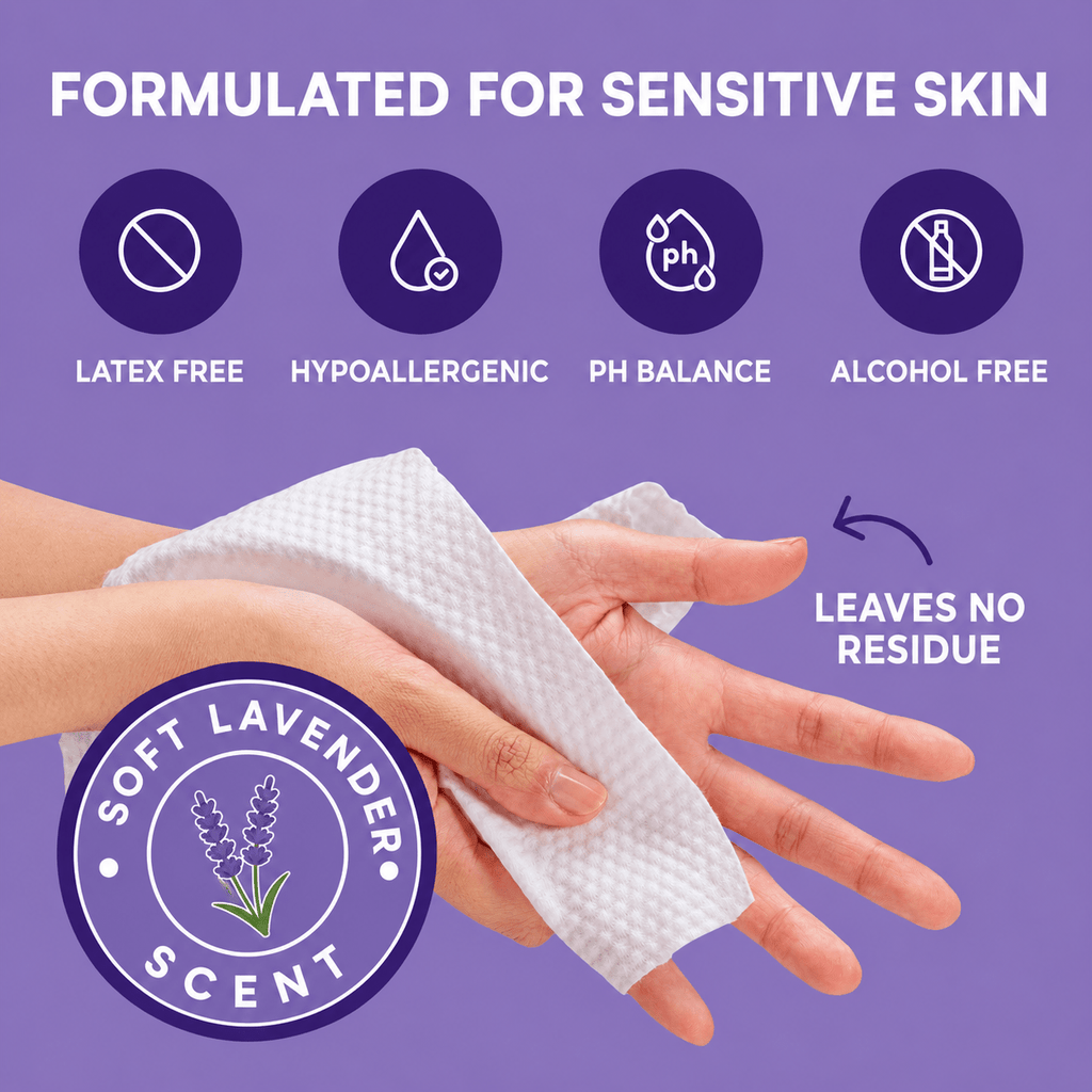 Adult Wipes Extra Large Scented 720 Count – 8x13" Incontinence Wet Wipes for Adults & Elderly, Lavender Aloe Vera, pH Balanced, 12 Packs of 60 Disposable Washcloths