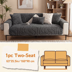 Velvet Sofa Cover Non-Slip Washable Plush Couch Slipcover Pet Friendly Thick Padded Furniture Protector 1 2 3 4 5 Seat Living Room Bedroom