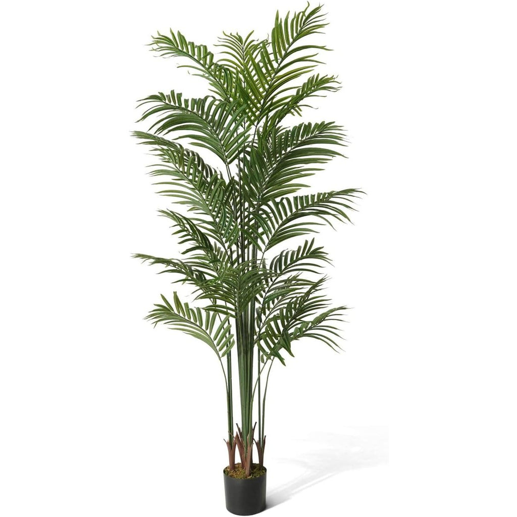 Artificial Palm Tree 5 6 7 Feet Lifelike Faux Potted Plant with Moss Indoor Home Office Living Room Decor Housewarming Gift