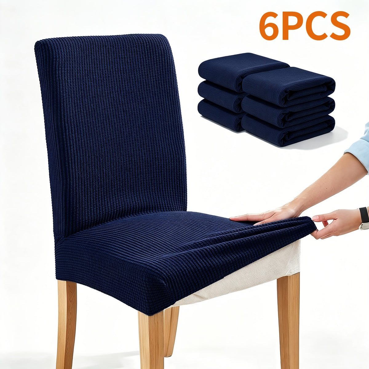 Dining Chair Covers 4/6pcs Set Washable Pet Friendly Dirt & Wear Resistant – Versatile Stretch Slipcovers for Home & Restaurant Seating, 12 Colors