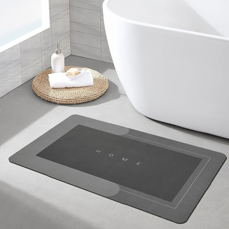 Diatomaceous Earth Bath Mat Non-Slip Absorbent - Quick Dry Stone Bathroom Rug, Soft Floor Mat for Bathroom Kitchen Door, 4 Colors 2 Sizes
