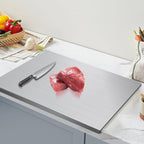 Stainless Steel Cutting Board Butcher Block 19.69x15.75 Inch Large Non-Slip Kitchen Chopping Board Rolling Prep Board