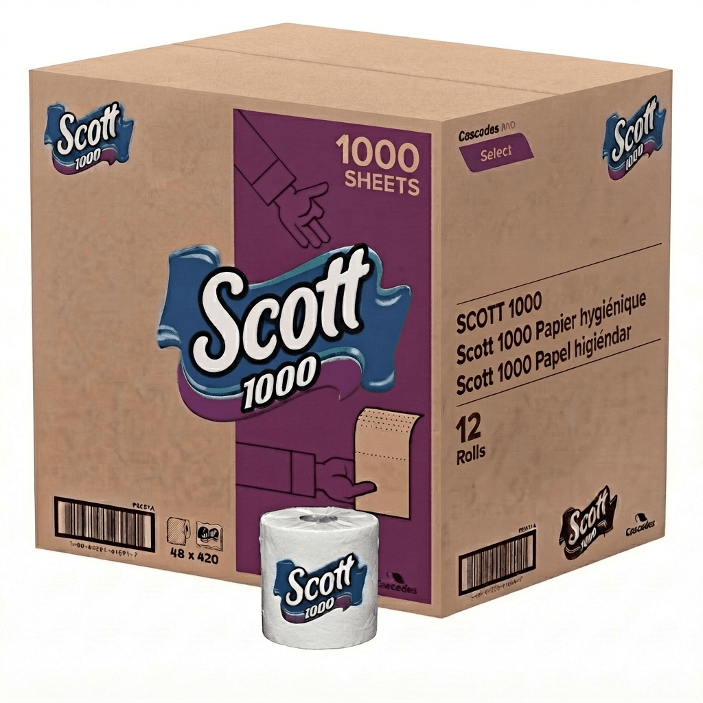 Toilet Paper Bulk 12 Rolls 1000 Sheets Per Roll 1-Ply Individually Wrapped Septic Safe Standard Bathroom Tissue for Home Office School Restroom Soft Absorbent White