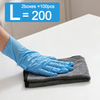 5 Mil Blue Nitrile Disposable Gloves Bulk Pack – 100 to 1000pcs, Waterproof & Anti-Slip, Powder-Free Latex-Free, S/M/L Sizes for Cooking, Cleaning, Food Prep & Pet Care, Non-Sterile