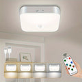 Rechargeable Motion Sensor Ceiling Light with Remote – 5 Brightness Levels 4 Color Temperatures Dimmable Wireless LED Light for Closet Shower Pantry Hallway Porch Shed