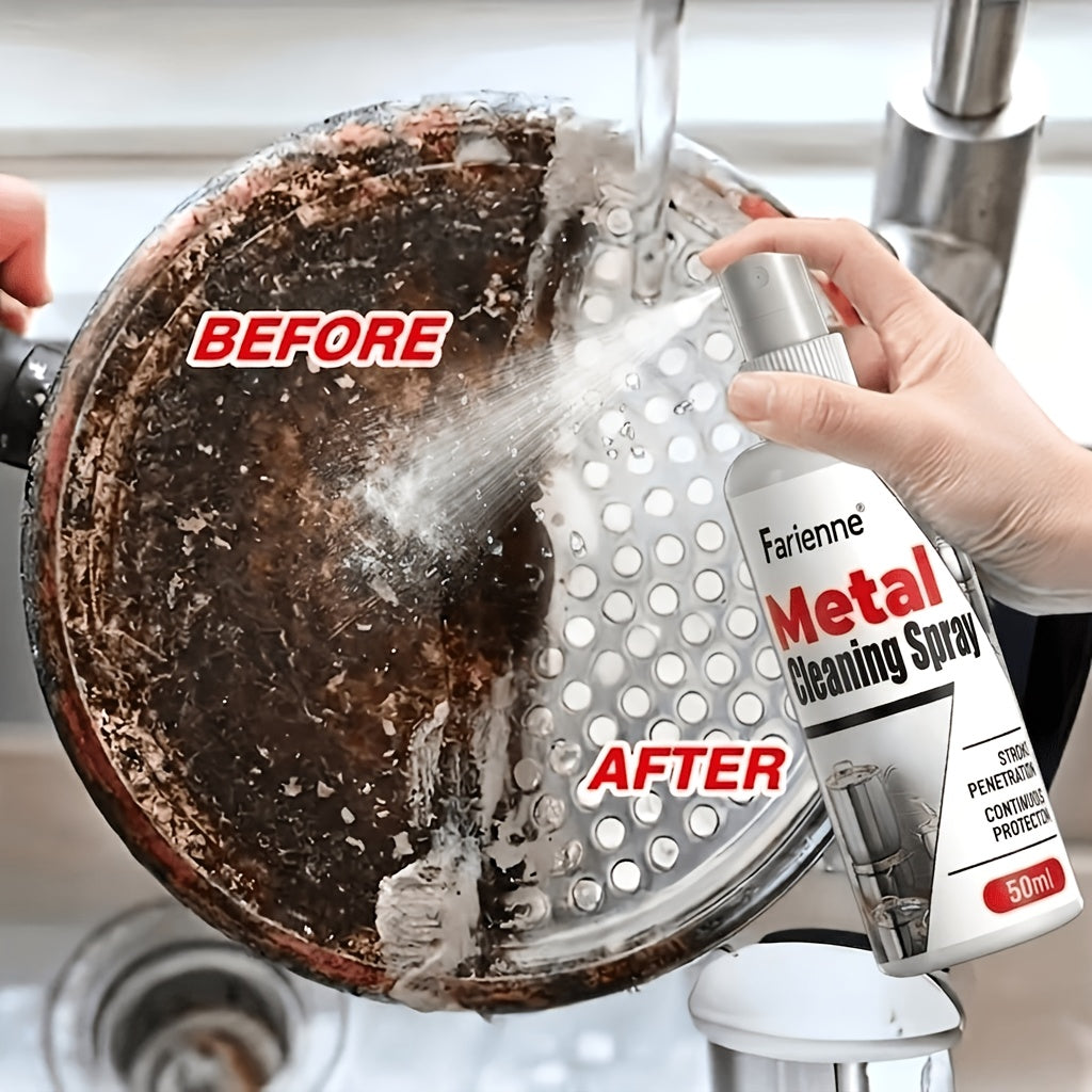 Heavy Duty Oven and Metal Cleaning Spray Powerful Degreaser for Stubborn Grease on Ovens Stovetops Pots Pans Fast-Acting Formula with Towel 1.69 oz