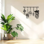 Metal Flower Wall Art Rustic Farmhouse Decor – Minimalist Black & Colorful Floral Wall Sculpture for Living Room, Bathroom, Bedroom & Dining Room | Housewarming Gift Wall Hanging