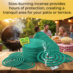 Mosquito Repellent Coils Outdoor Citronella Lemongrass Large Size with Holder – Long-Lasting Bug Repellent for Patio, Garden, Camping & Backyard Summer Use