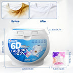 6-in-1 Laundry Detergent Pods 50 Count + 10 Bonus, Deep Clean Stain Removal Color Protection Fabric Softening Long-Lasting Rose Fragrance, Fast Dissolving HE Washer Compatible Laundry Pods
