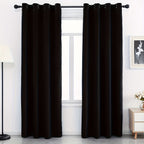 Velvet Curtains 52” Wide – Soft Grommet Thermal Insulated Light Filtering Velvet Window Panels for Bedroom | 2-Panel Set in 14 Colors & 7 Lengths