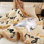 Extra Large Thickened Raschel Throw Blanket Double Layer Ultra Soft All Season Machine Washable Animal Theme Decor 7 Colors 2 Sizes