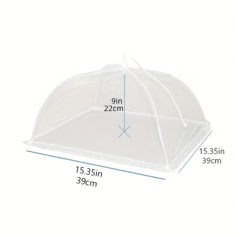 Foldable Pop-Up Food Cover Umbrella Tent with Screen Net Plate Protector 3 Pack Bug Shield for Outdoor Picnic BBQ Camping No Assembly Required White