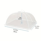 Foldable Pop-Up Food Cover Umbrella Tent with Screen Net Plate Protector 3 Pack Bug Shield for Outdoor Picnic BBQ Camping No Assembly Required White