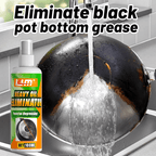 Heavy Duty Pot Grease Remover Spray with Microfiber Towel, Kitchen Degreaser for Cast Iron Pans Non-Stick Cookware Stove Top Oven, Quick-Acting Oil Cleaner with Nonslip Handle for Deep Kitchen Cleaning