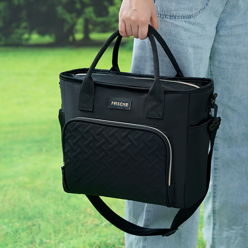 Extra Large 11L Insulated Lunch Bag & Beach Cooler Tote – Portable Thermal Food Carrier with Adjustable Shoulder Strap, Keeps Meals Hot or Cold, for Outdoor, Work, Beach & Picnic, 4 Colors