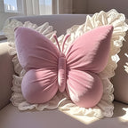 Butterfly Shaped Throw Pillow Cute Decorative Bow Pillow for Bed Sofa – Soft 3D Accent Pillow for Girls Bedroom Home Decor