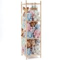 Wooden Stuffed Animal Storage Organizer for Kids, Large Plush Toy Zoo Holder, Space-Saving Corner Rack for Playroom, Bedroom, Nursery & Kids Room, Natural Wood Finish