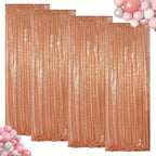 Sequin Backdrop Curtains 4 Panels 2FT x 8FT Glitter Party Decorations for Wedding Birthday Photo Booth Stage Background 30+ Colors