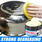 Oven Cleaning Paste & Cookware Scrub with Exfoliating Sponge - Heavy Duty Scorch Mark Remover for Pots Pans Stoves & Metal Surfaces Lavender Scented