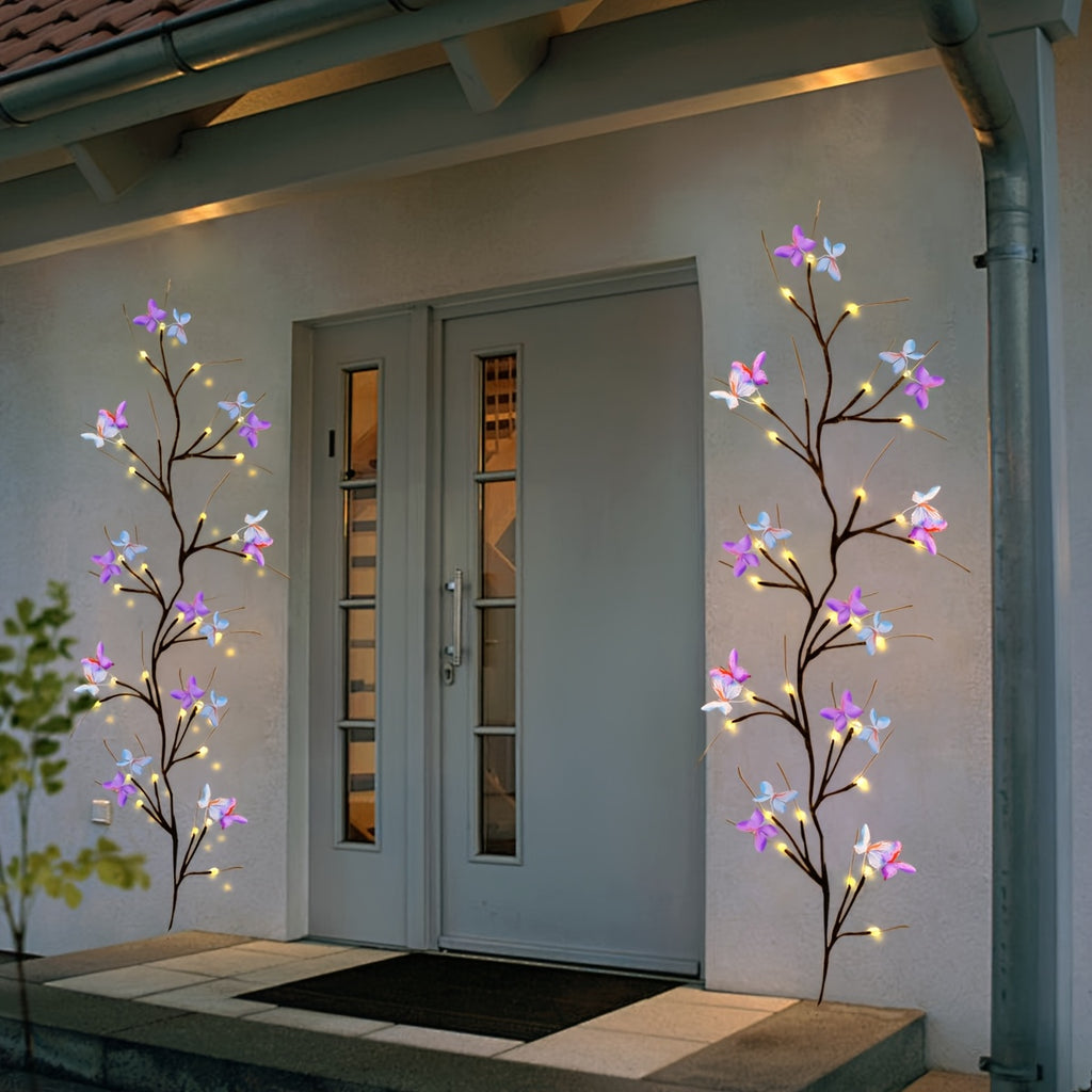 LED Willow Vine Fairy Lights with Butterfly Decoration - 37 LEDs 8 Modes USB Powered Flexible Branch String Light for Indoor Wall Bedroom Home Decor, Warm White