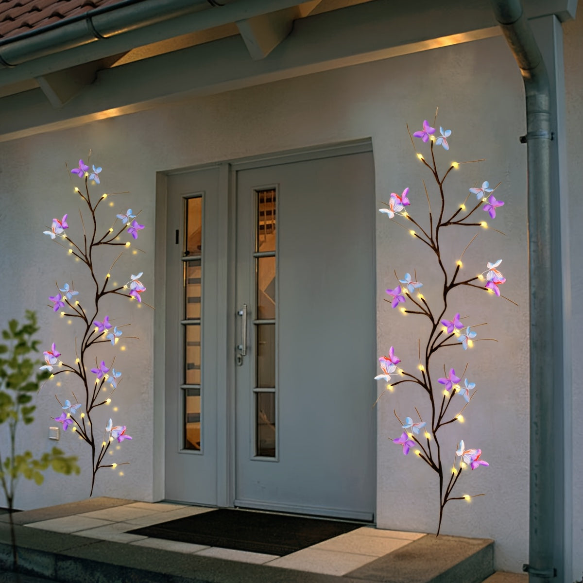 LED Willow Vine Fairy Lights with Butterfly Decoration - 37 LEDs 8 Modes USB Powered Flexible Branch String Light for Indoor Wall Bedroom Home Decor, Warm White
