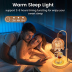Candle Warmer Lamp Adjustable Height Dimmable Flameless – Vintage Iron Tabletop with Timer, 120V, Home Decor Gift