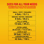 30 Gallon Trash Bags 200 Count Large Black Garbage Bags Bulk 4 Rolls Leak-Proof Ultra Strong for Kitchen Garden Industrial Commercial Home 113.5L
