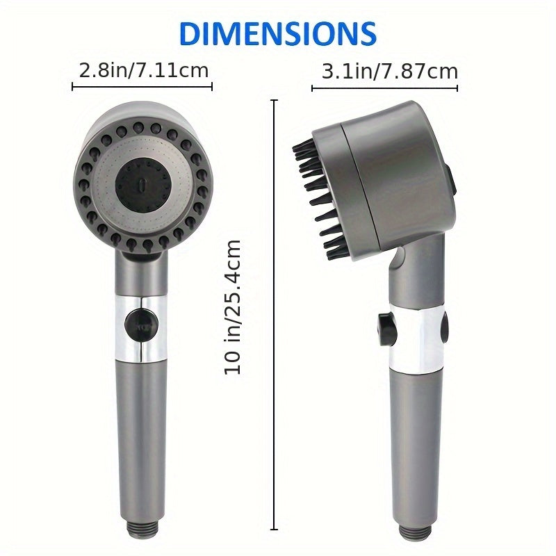 Filtered Shower Head and Hose Set 9-Piece with 3-Stage Filter, High-Pressure Rainfall & Handheld Combo, 3 Spray Settings, Wall-Mounted, 59-Inch Hose – Includes 5 Replacement Filters