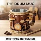 Musical Instrument Shaped Coffee Mug 11oz | Guitar & Drums Ceramic Cup Novelty Drinkware Perfect Gift for Music Lovers