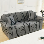 Stretch Sofa Cover Digital Print Floral – High-Stretch Polyester Non-Slip Machine Washable Telescopic Slipcover for 1 2 3 4 Seater Sofas, Contemporary Furniture Protector for Home & Office