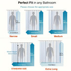 Heavyweight Polyester Door Curtain Panel – No-Drill Sliding Room Divider Screen with Folding Track for Living Room, Bedroom & Doorway, Machine Washable