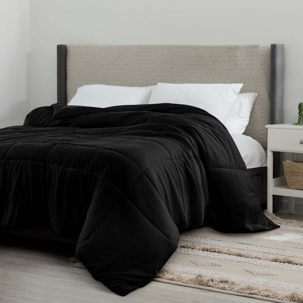 All Season Comforter with Corner Tabs & Box Stitching – Soft Fluffy Lightweight Hotel-Quality Duvet Insert for Twin Queen King, Breathable Year-Round Bedding