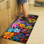 Vibrant Floral Kitchen Mat – Soft, Non-Slip & Machine Washable | 3 Sizes