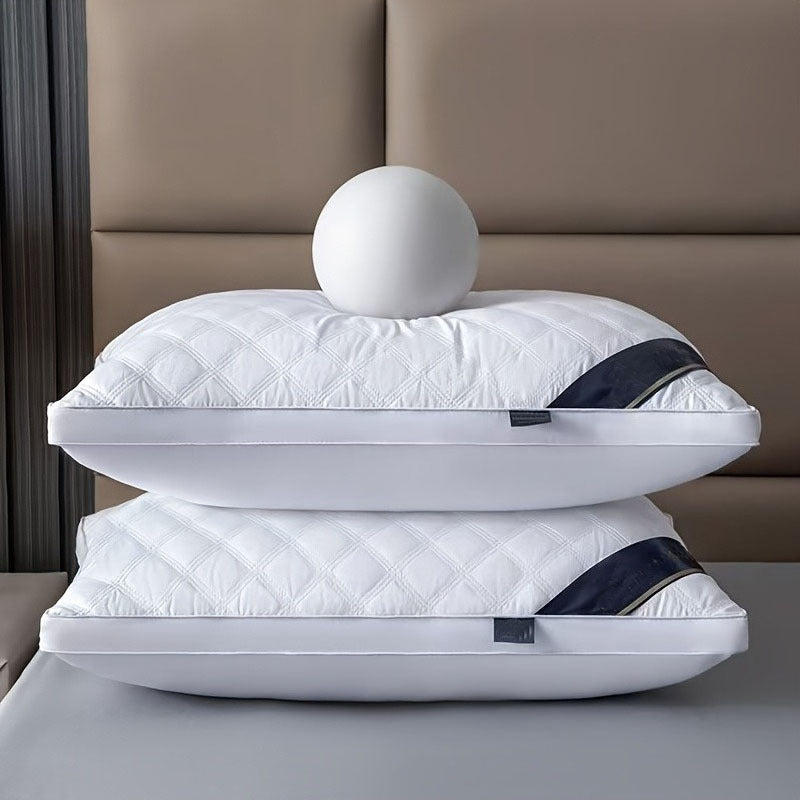 Hotel Quality Bed Pillows 2 Pack – High-Loft Neck Support Sleep Pillows, Resist Flattening, All-Season Luxury Pillow Inserts for Bedroom & Guest Room