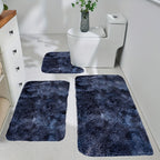 Soft Velvet Bath Rug Set Non-Slip Water Absorbent Machine Washable Bathroom Mat 3 4 5 6 Piece Sets Multiple Colors