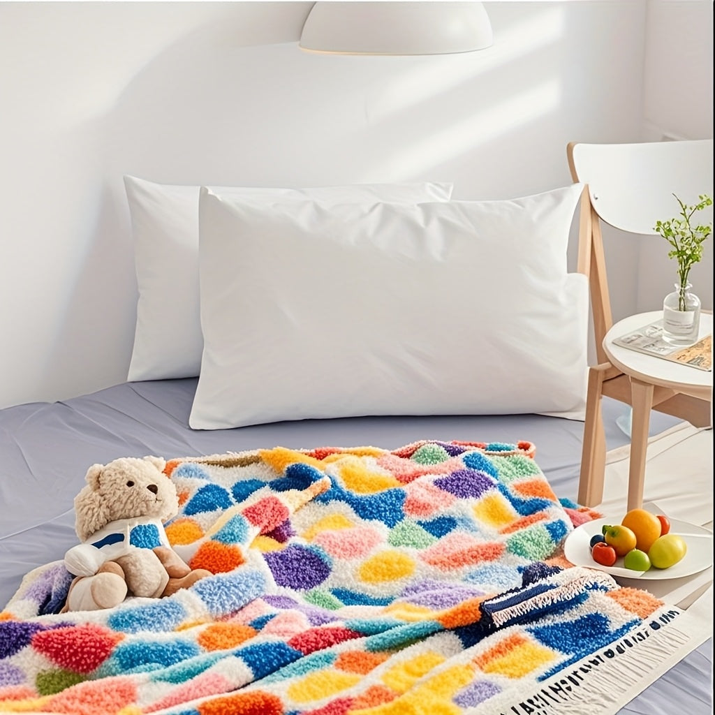 2 Pack Velvet Pillowcases Super Soft Fuzzy Flannel Bed Pillow Cases with Zipper Closure – Luxury Cozy Bedding Pillowcase Set Queen Size, Pink & Navy Blue