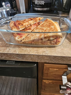 Glass Baking Dish with Lid 1.9Qt – Borosilicate Rectangular Toast Pan, Oven & Microwave Safe, Stackable Airtight Container for Bread & Cakes (1 or 2pcs)