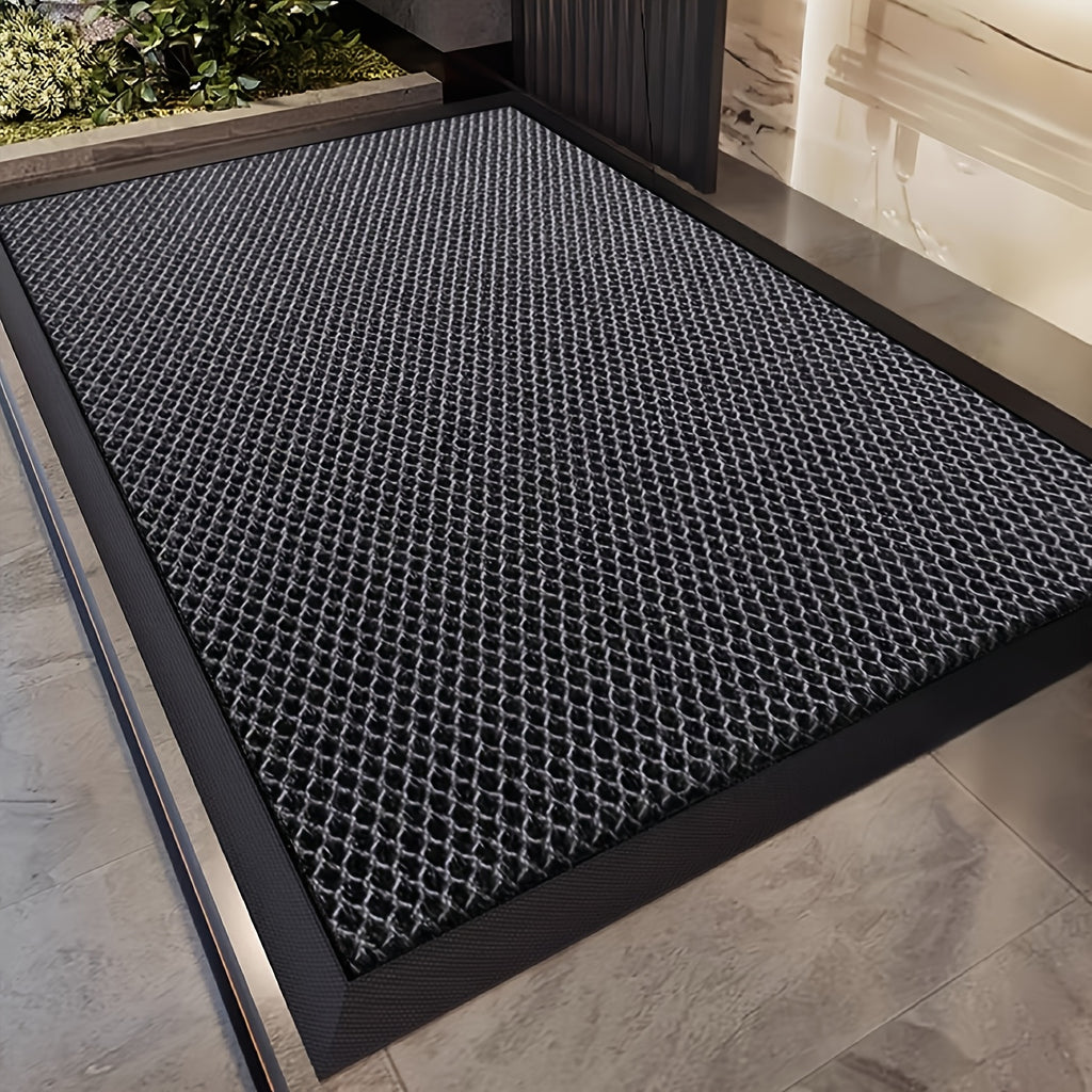 Heavy-Duty All-Weather Scraper Door Mat Non-Slip – Mud & Dirt Scraping Entrance Rug for Entryway, Patio, Garage & High-Traffic Areas, 3 Sizes, Deep Grey & Black
