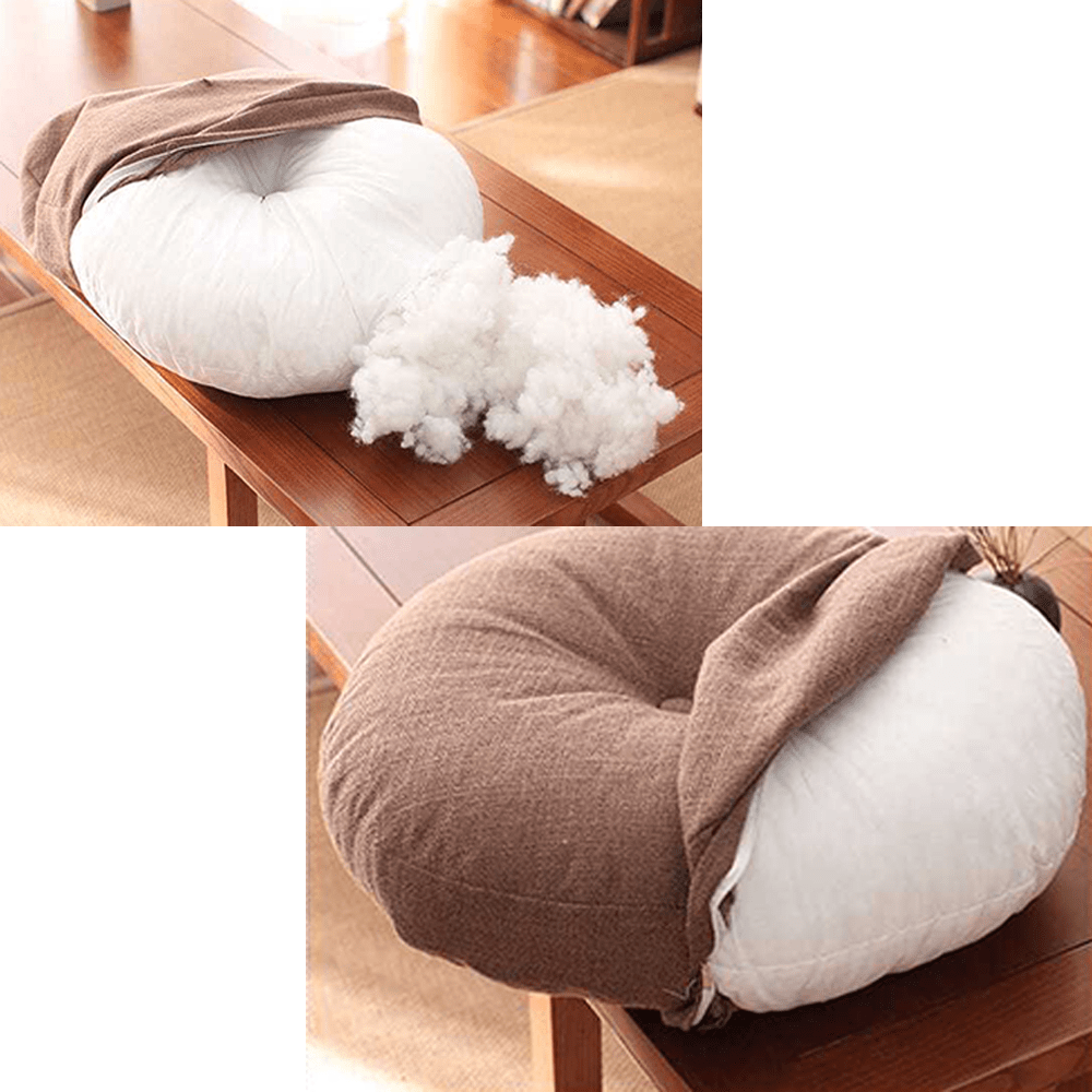 Round Seat Cushion 40x40cm 15cm Thick Firm Futon Meditation Mat Removable Linen Cover Chair Pad for Office Dining Chair Home Decor All Seasons Christmas