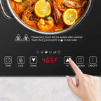 1800W Induction Cooktop Single Burner Countertop Cooker with Intelligent Touch Control, Multi-Level Power, Timer & Overheating Protection — Portable Induction Stove for Home, Dorm & Gifting, Black