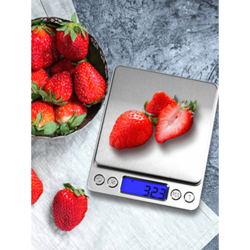 Digital Kitchen Scale 3000g 0.1g Accuracy - Pocket Food Scale with 6 Measurement Modes LCD Display and Tare Function - Compact Nutrition Scale for Cooking Baking Coffee and Meal Prep