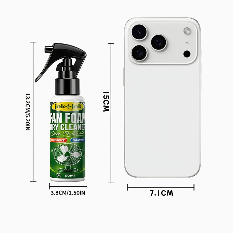 Fan Cleaning Spray Kit with Cleaning Towel 1.69oz – Deep Cleans Blades, Grilles & Motors, Removes Dust, Oil & Grime, Universal for Table, Floor, Ceiling & Tower Fans