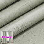 Linen Textured Blackout Curtains 4 Panels – 100% Room Darkening Thermal Insulated Grommet Drapes, Noise Reducing Window Curtains for Bedroom Living Room, 52W x 63/84/95 Inch