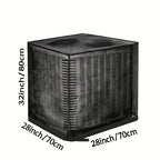 AC Cover Outdoor Heavy Duty Central Air Conditioner Unit Cover Breathable Mesh Adjustable Buckle Straps Debris Bug Leaf Rain Snow UV Protection Residential Commercial XS S M L