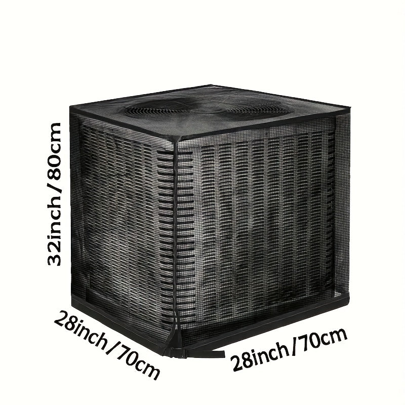 AC Cover Outdoor Heavy Duty Central Air Conditioner Unit Cover Breathable Mesh Adjustable Buckle Straps Debris Bug Leaf Rain Snow UV Protection Residential Commercial XS S M L