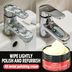 Metal Polish & Gloss Restoration Paste 30g with Sponge – Long-Lasting Shine & Protection for Kitchen Pots, Bathroom Fixtures & Car Surfaces, Easy-Apply Cream Renovation Paste