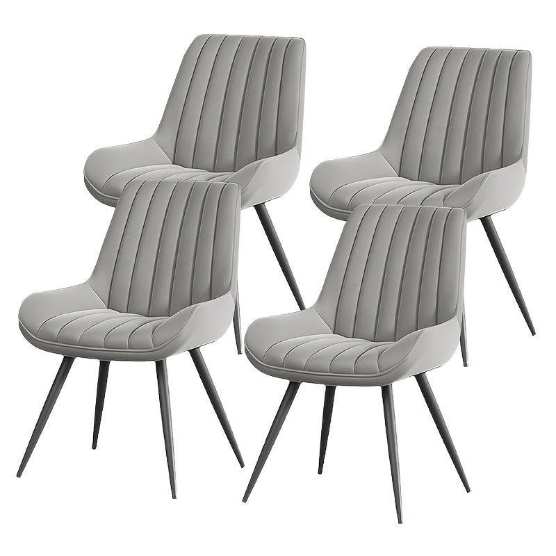Modern Upholstered Dining Chairs Set of 2 or 4 – Thick Cushion Fabric Side Chairs with Metal Legs | Kitchen, Dining Room, Office & Bar