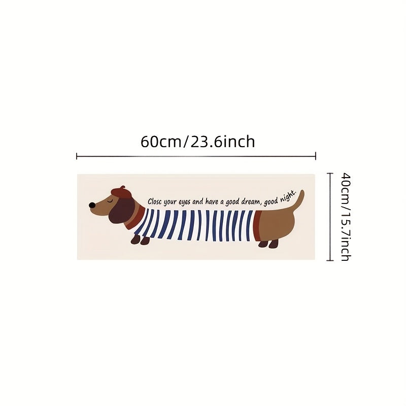 Cute Dachshund Plush Rug – Non-Slip Washable High-Pile Carpet | Pet Lover Gift