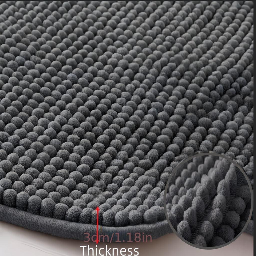Super-Absorbent Microfiber Dog Door Mat, Slip-Resistant Washable Pet Rug, Quick-Dry Mud & Paw Trapping, Machine Washable Indoor Outdoor Entrance Mat