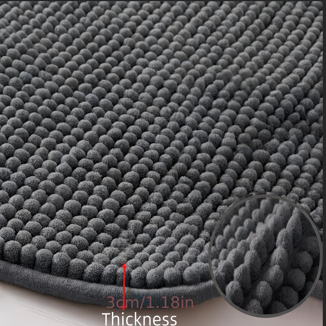 Super-Absorbent Microfiber Dog Door Mat, Slip-Resistant Washable Pet Rug, Quick-Dry Mud & Paw Trapping, Machine Washable Indoor Outdoor Entrance Mat